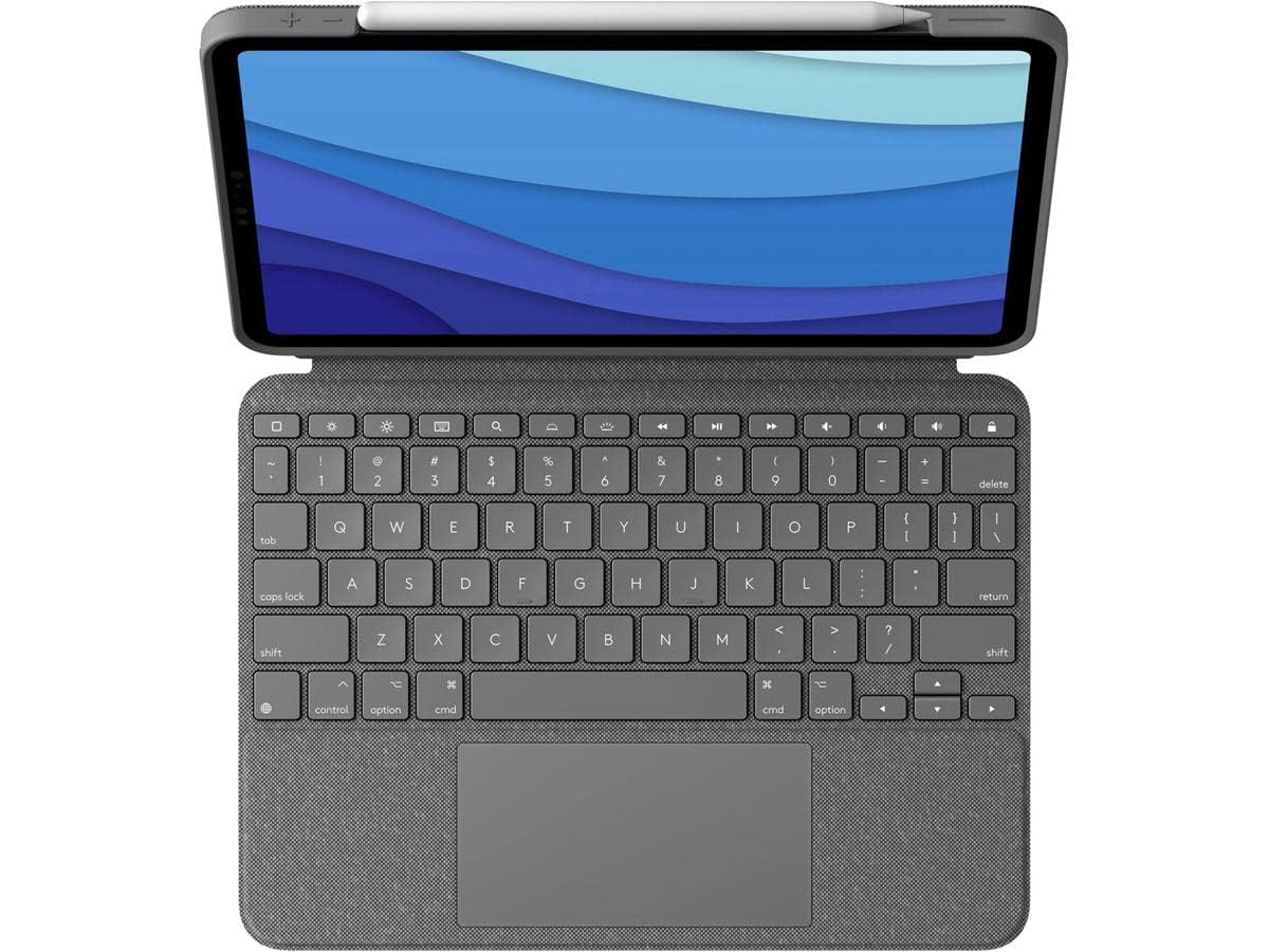 Foto 3 pulgar | Funda con Teclado Logitech Combo Touch Gris para iPad Pro 11 Pulgadas - Venta Internacional