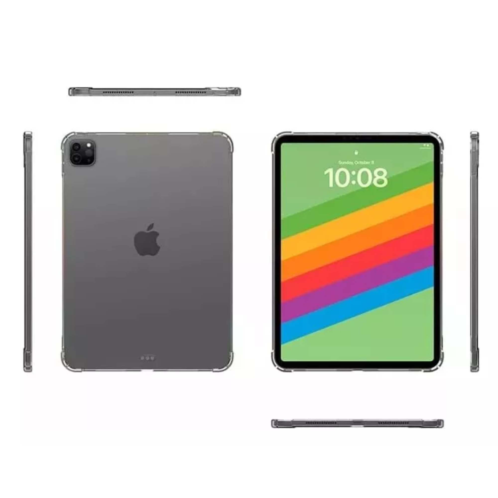 Foto 2 | Kit Funda Case Transparente Uso Rudo + Mica Papel Para Ipad Pro 12.9