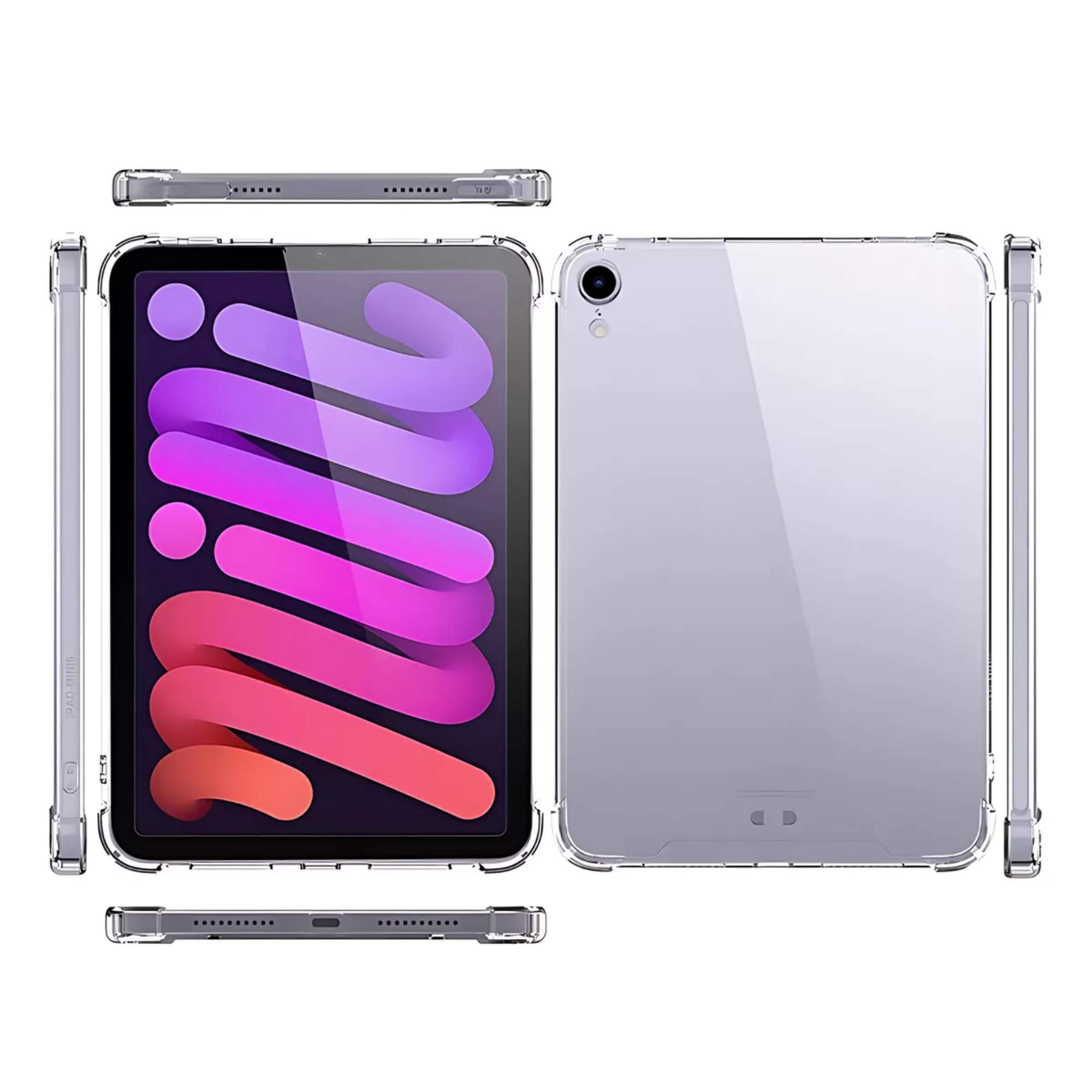 Foto 4 pulgar | Kit Funda Case Transparente Uso Rudo + Mica Papel para iPad Mini 6 8.3