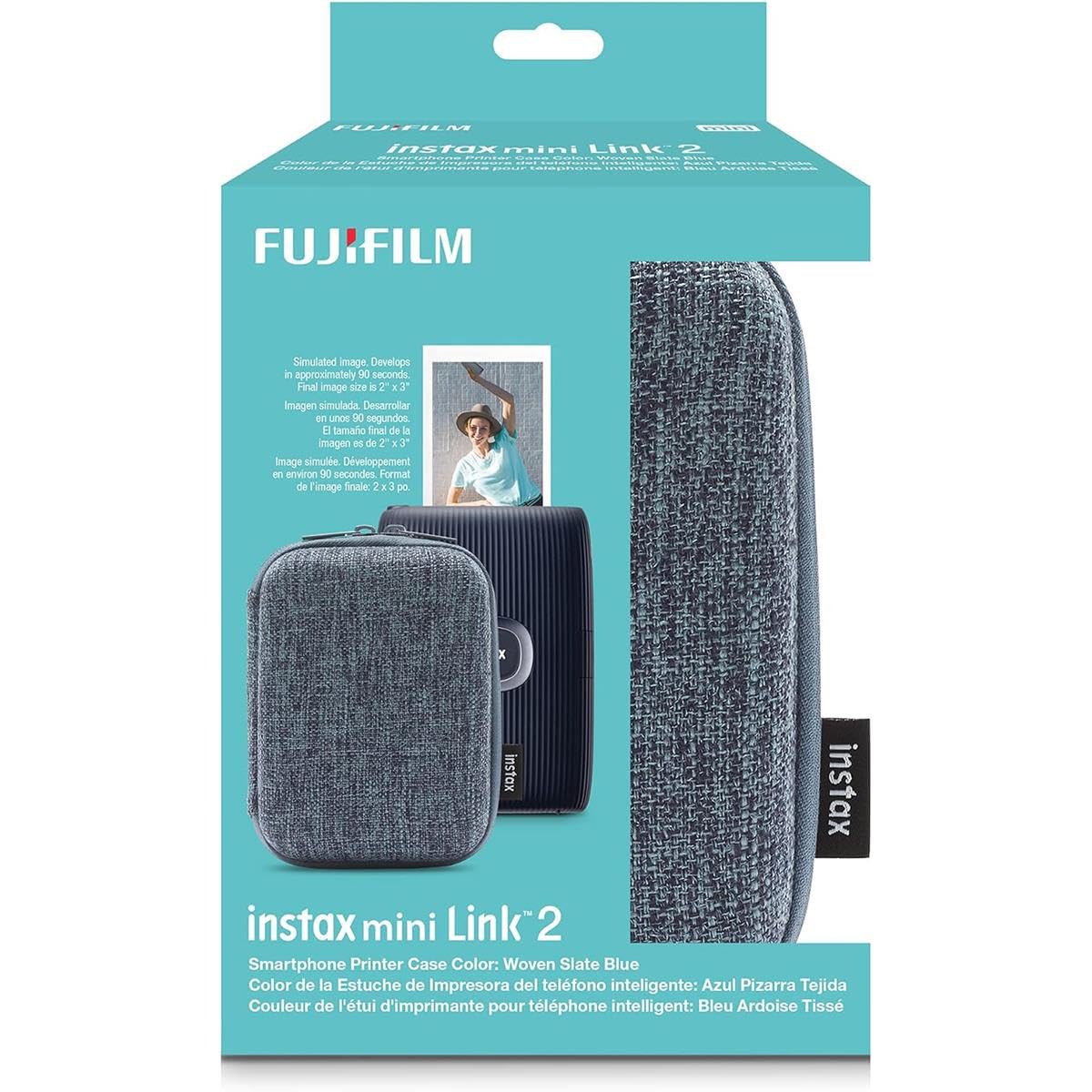 Foto 3 pulgar | Funda Fujifilm Instax Mini Link 2 Tejida Azul Pizarra - Venta Internacional.