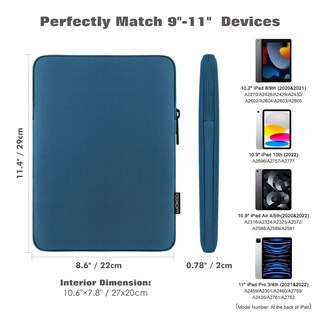 Foto 2 | Funda Para Tableta Moko De 9 A 11 Pulgadas Para Ipad Air 5 10.9 2022 Bl - Venta Internacional.