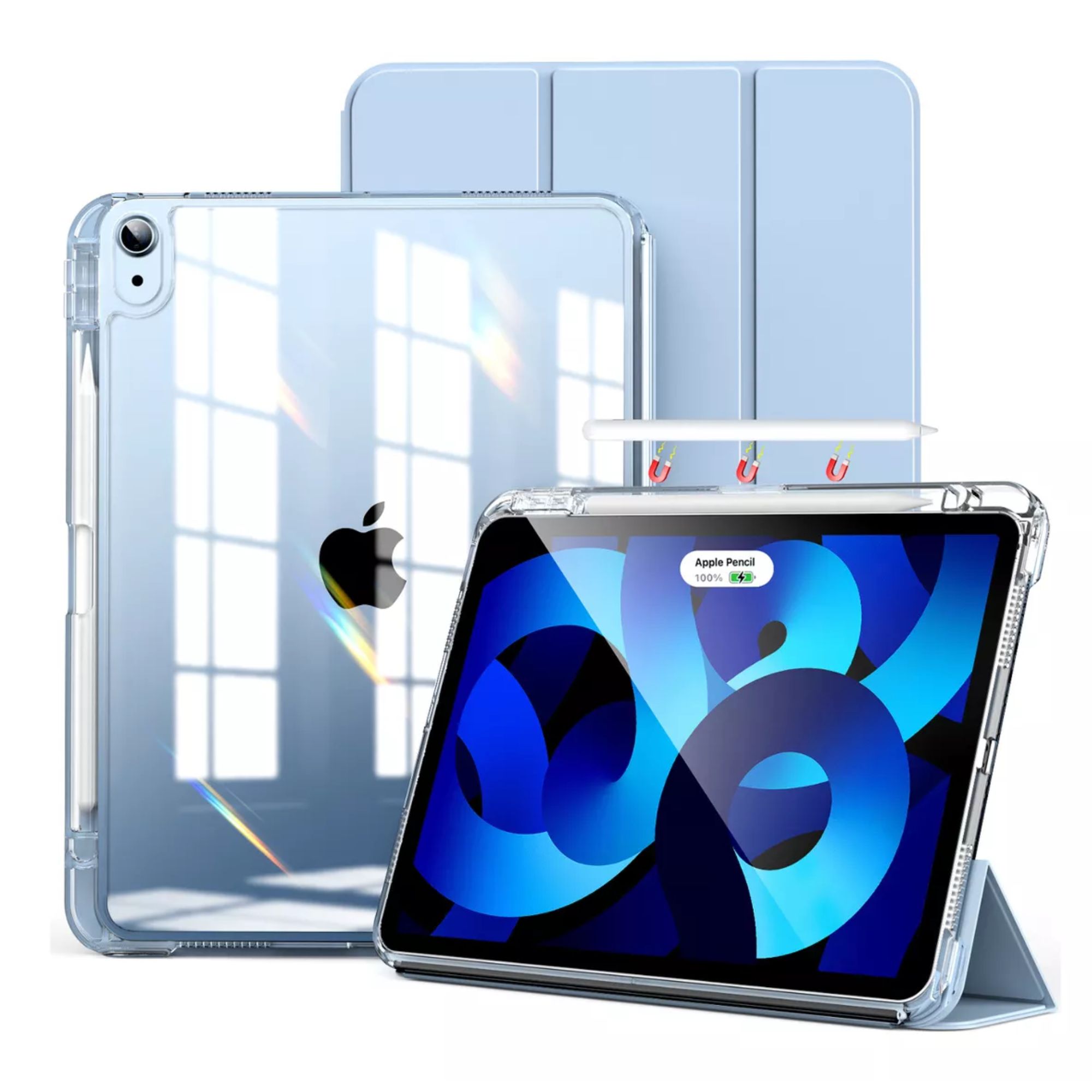 Foto 2 pulgar | Funda Para Ipad Air 4th 5th M2 11 2024 Smart Cover Soporte Color Azul Cielo