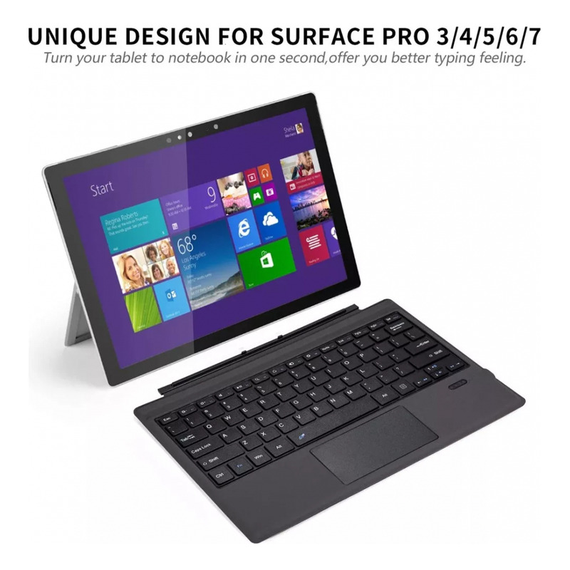 Foto 5 pulgar | Teclado Bluetooth Para Microsoft Surface Pro 3 4 5 6 7 - Venta Internacional.