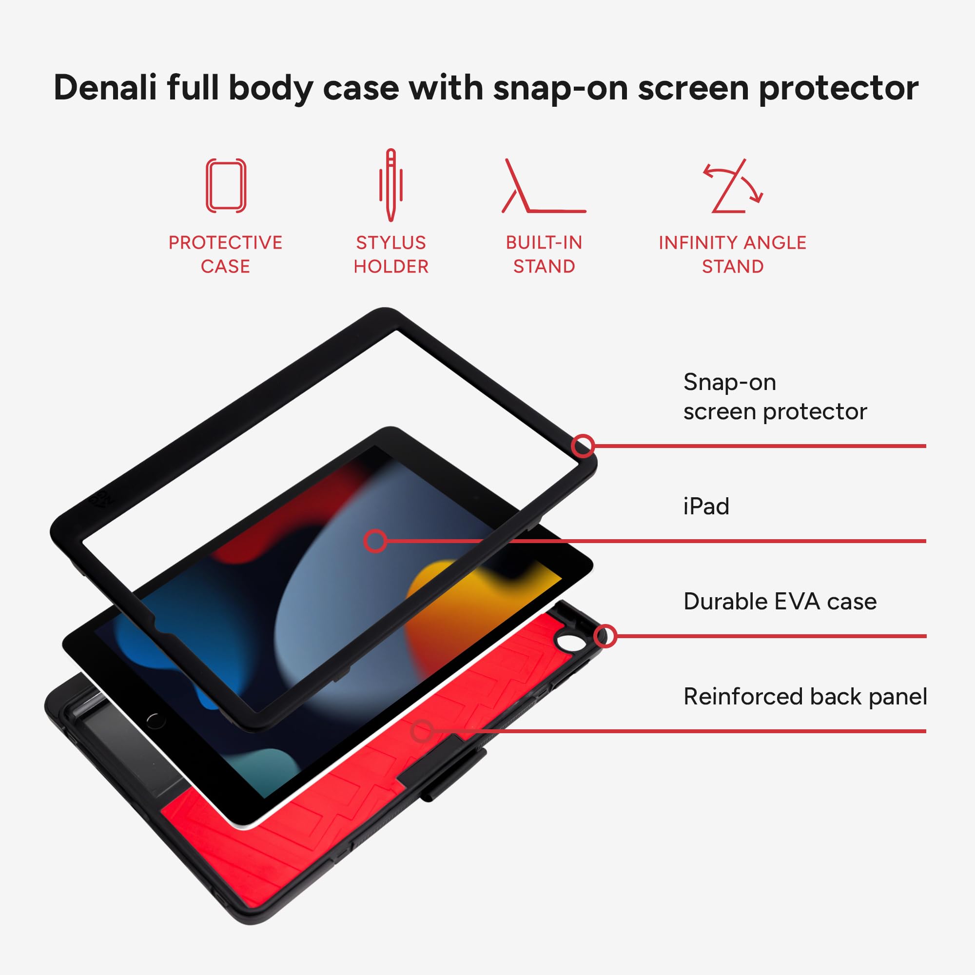 Foto 4 pulgar | Funda Zagg Denali Para Ipad De 10,2 Pulgadas, Ultraduradera, Resistente A Caídas - Venta Internacional.