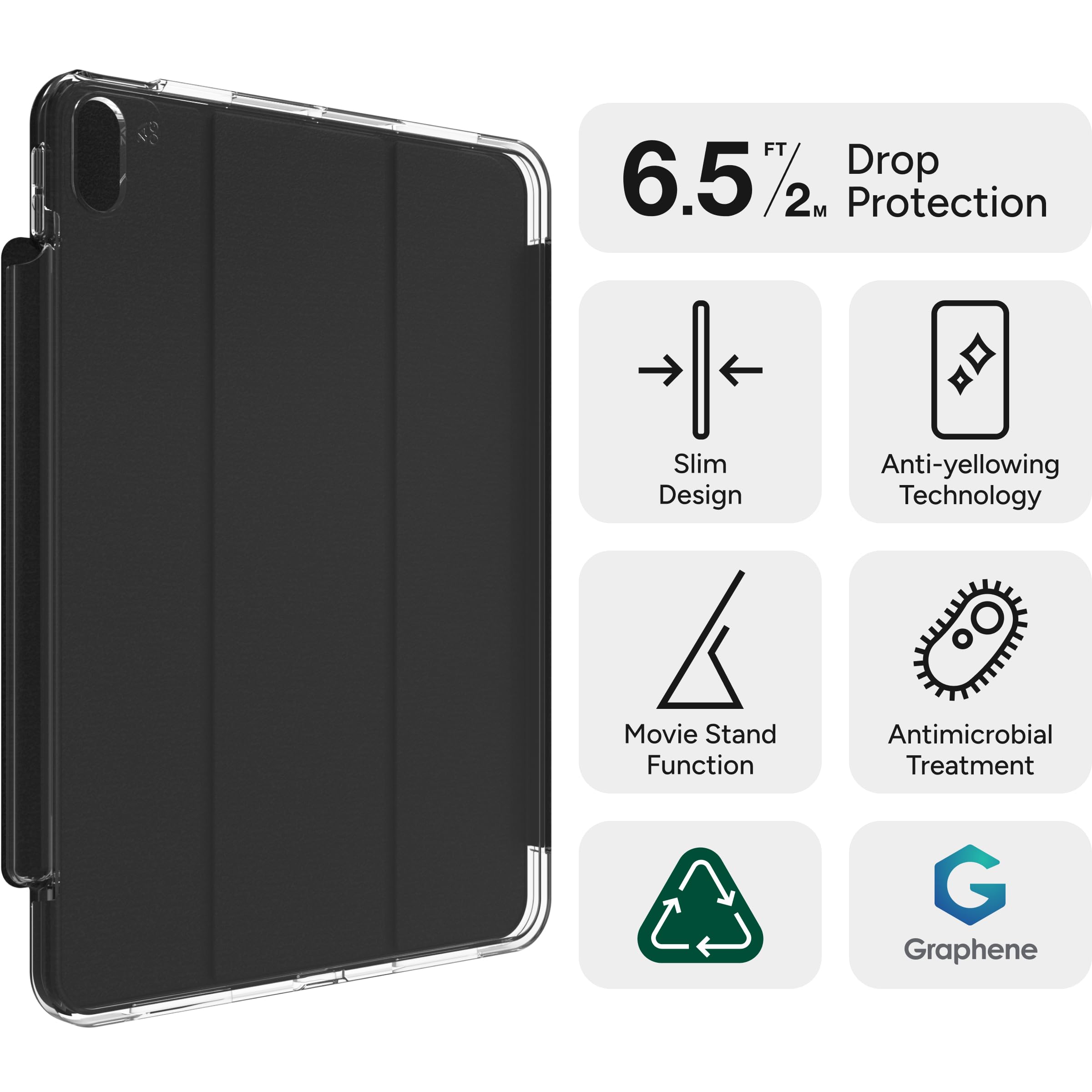 Foto 3 pulgar | Funda Zagg Crystal Palace Folio Para Ipad Air 13 (m2) Ultrafina - Venta Internacional.