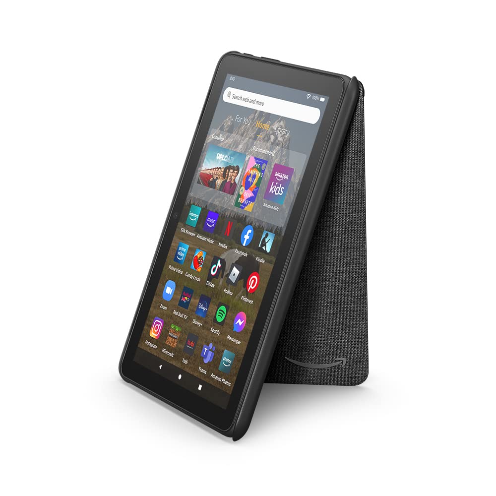 Funda Para Tablet Amazon Fire Hd 8 12.ª Generación Con Soporte Negro - Venta Internacional.