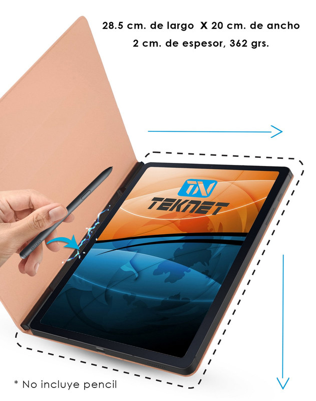 Foto 5 pulgar | Funda Teknet Folder Magnetica Para Samsung Galaxy Tab S10 Plus De 12.4''