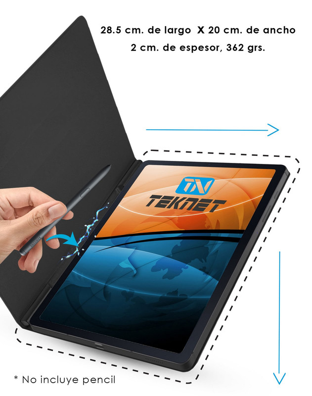 Foto 5 pulgar | Funda Teknet Folder Magnetica Para Samsung Galaxy Tab S10 Plus De 12.4''