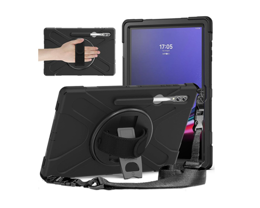 Foto 2 pulgar | Teknet Funda De Uso Rudo Para Samsung Galaxy Tab S10 Ultra De 14.6 '' Case Resistente A Caidas Con Correa