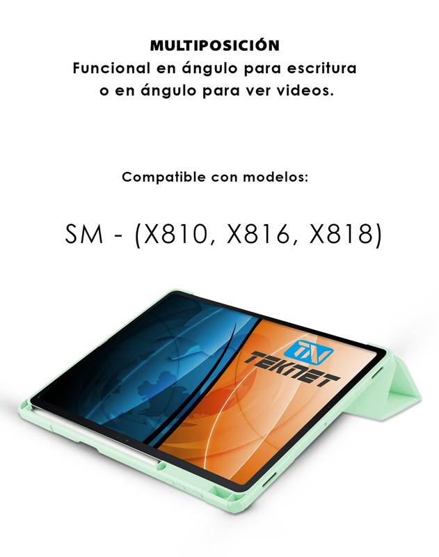 Foto 4 pulgar | Funda Teknet Folder Clear Para Samsung Galaxy Tab S10 Plus De 12.4''