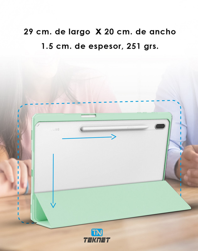 Foto 5 pulgar | Funda Teknet Folder Clear Para Samsung Galaxy Tab S10 Plus De 12.4''