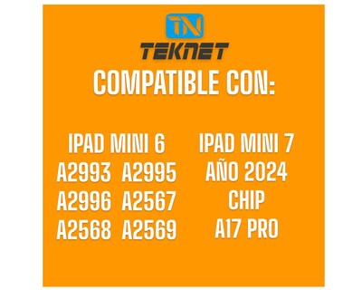 Foto 4 | Teknet Funda De Uso Rudo Para Ipad Mini 7 2024 8.3 Pulgadas A17 Pro Case Resistente A Caidas Con Correa