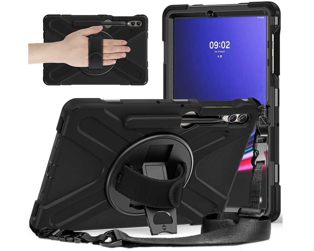 Foto 2 pulgar | Teknet Funda De Uso Rudo Para Samsung Galaxy Tab S10+ Plus, De 12.4 '' Case Resistente A Caidas Con Correa