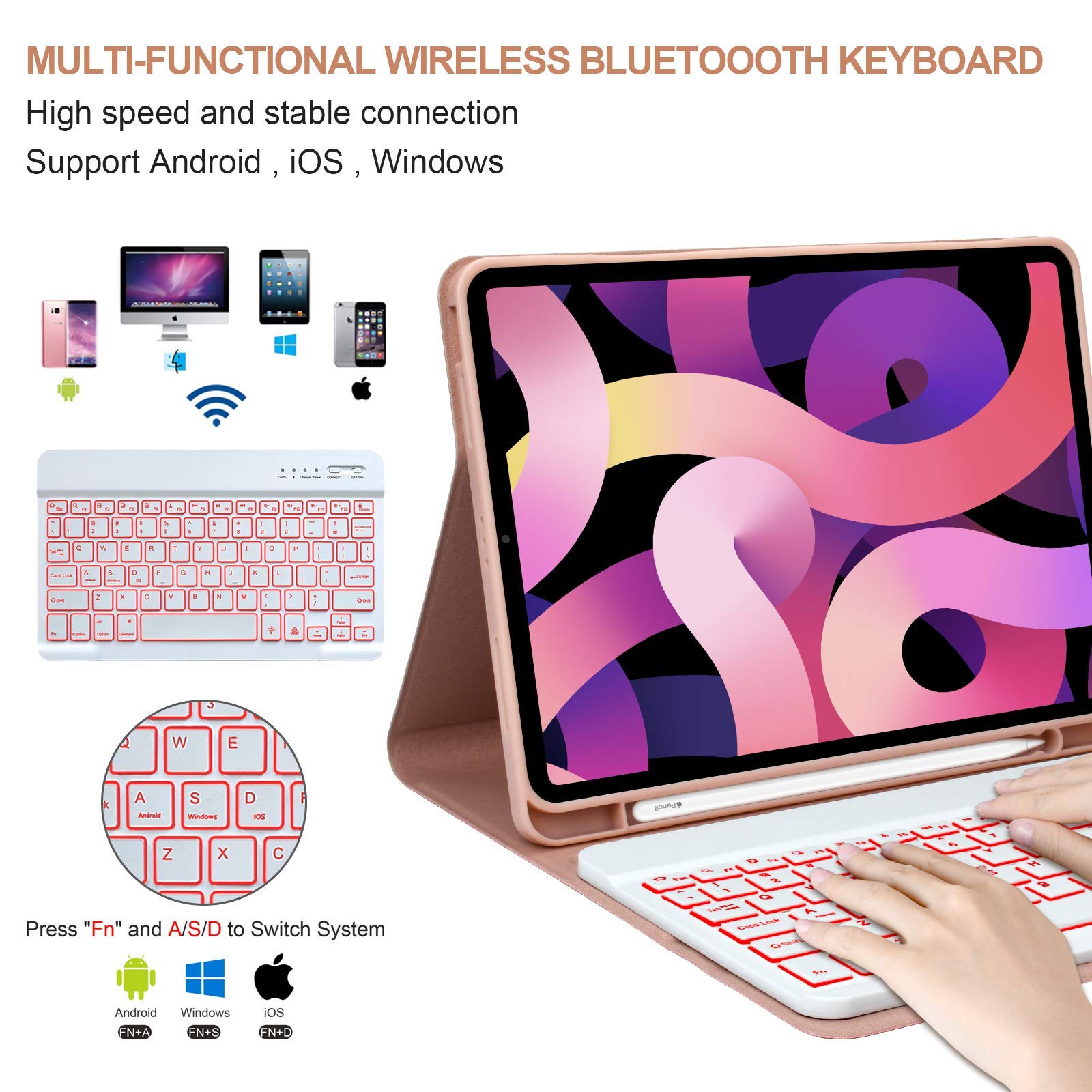 Foto 4 pulgar | Funda Con Teclado Hotlife Para Ipad Pro De 11 Pulgadas (4.ª  - Venta Internacional.