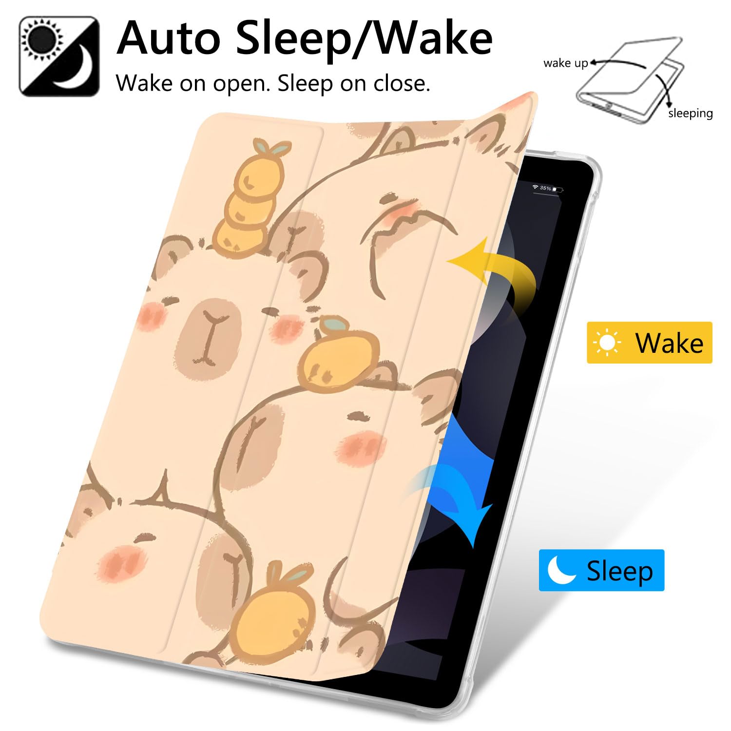 Foto 4 | Pad Case Joyland Con Bonito Estampado De Capibara Para Ipad 10.9 2022 - Venta Internacional.