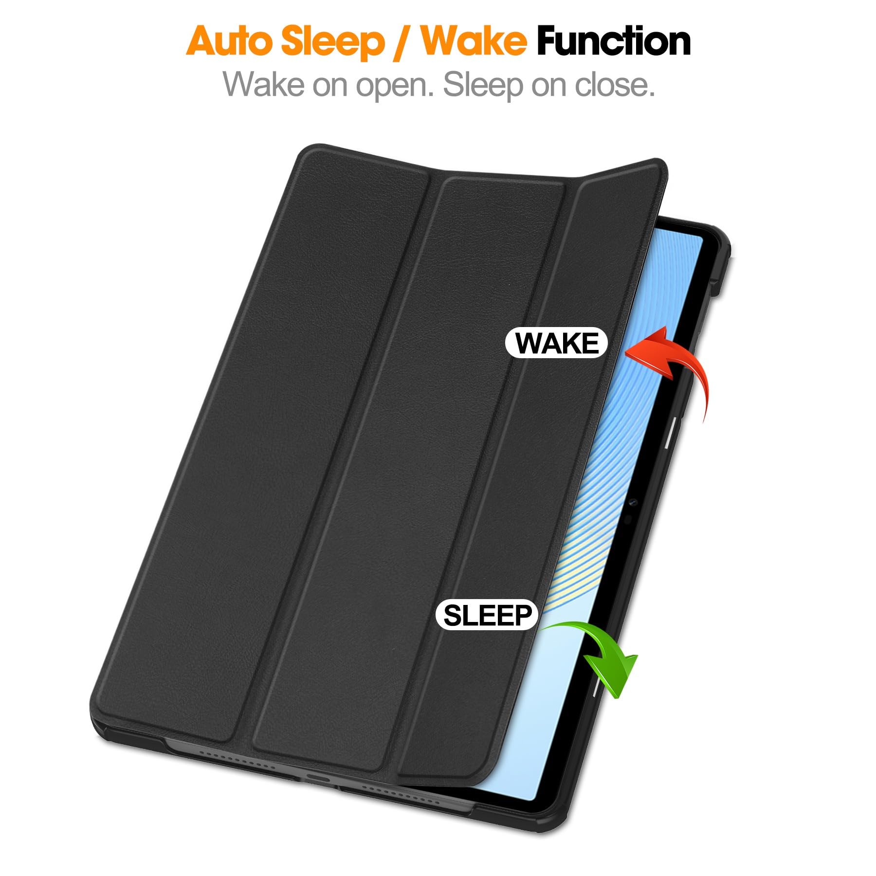 Foto 4 pulgar | Funda Huawei Honor Pad X9 11.5 Tablet Smart Con Tres Pliegues, Color Negro - Venta Internacional.