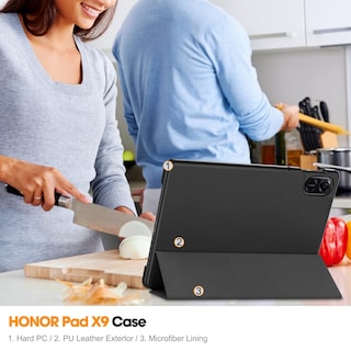 Foto 7 | Funda Huawei Honor Pad X9 11.5 Tablet Smart Con Tres Pliegues, Color Negro - Venta Internacional.