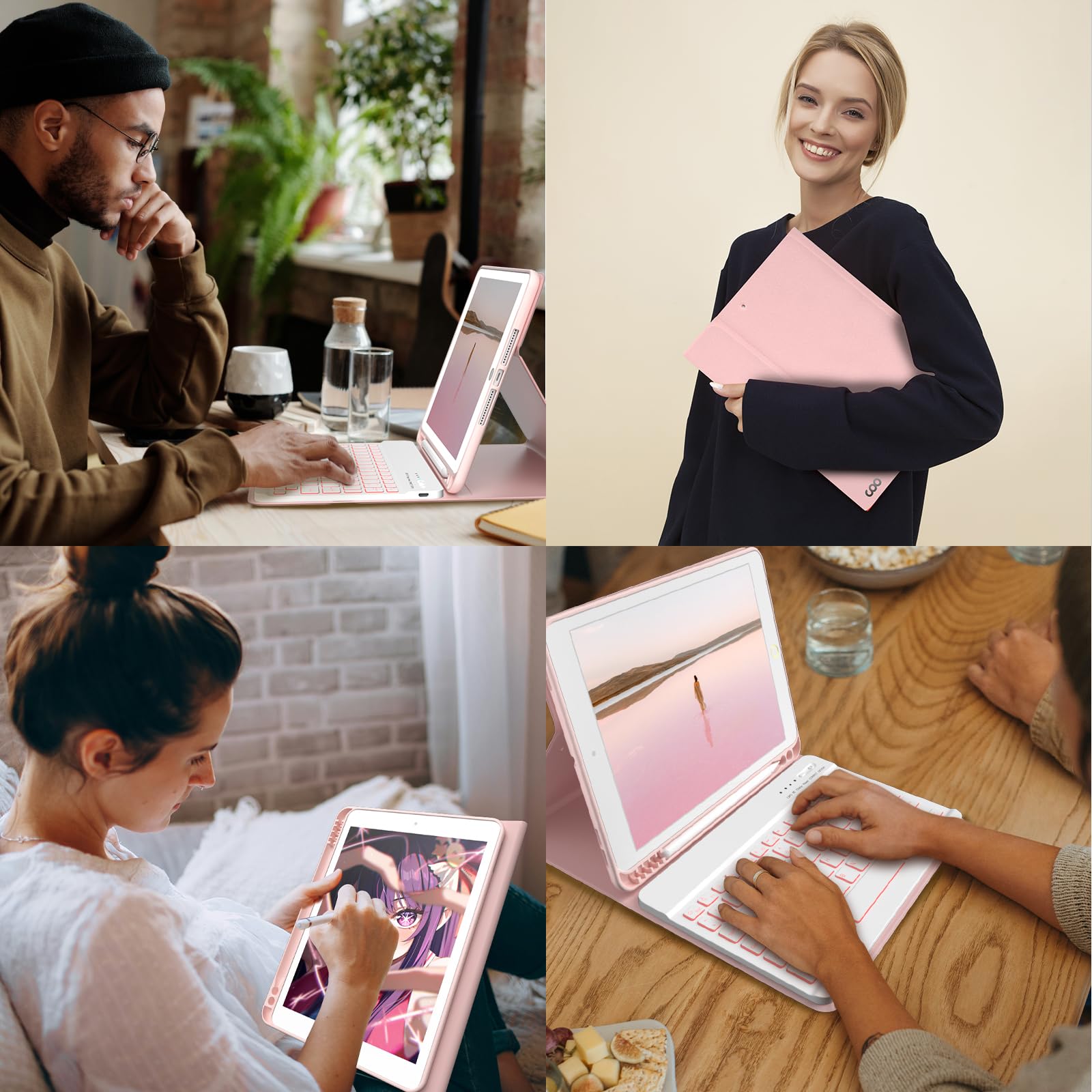 Foto 7 | Funda De Teclado Fuwang Para Ipad De 9.ª Generación De 10.2 Pulgadas 2021 Con Retroiluminación - Venta Internacional.