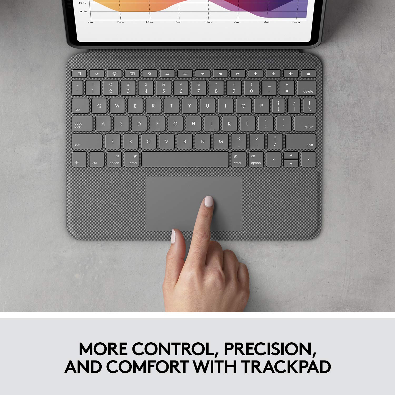 Foto 2 | Funda Con Teclado Para Ipad Logitech Folio Touch Con Trackpad Air 4.ª Y 5.ª - Venta Internacional.