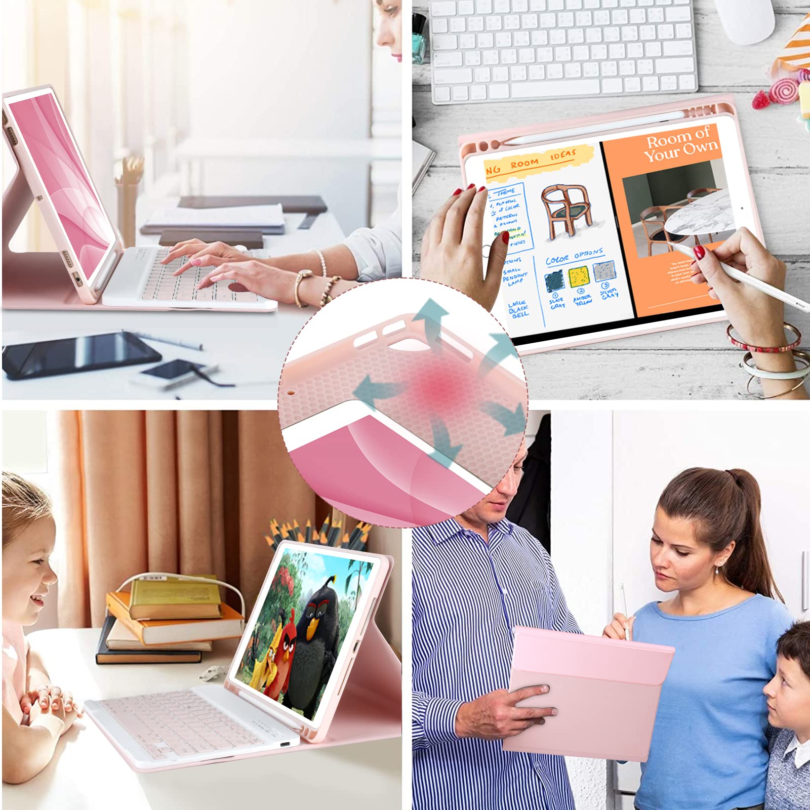Foto 7 | Funda Con Teclado Mmk Para Ipad 10.2 9.ª, 8.ª Generación Con Bluetooth - Venta Internacional.