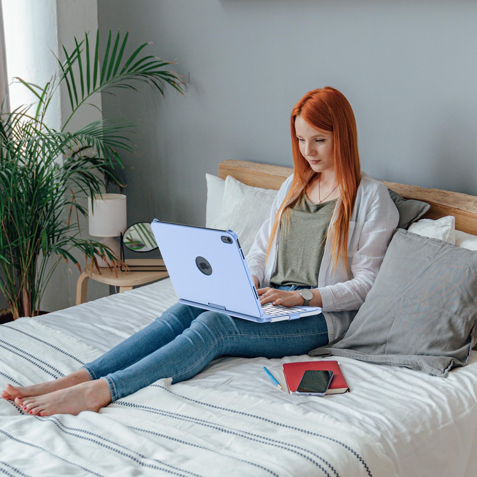 Foto 6 | Funda Con Teclado Fuwang Touch Para Ipad 10th Gen 10.9'' 2022 Azul - Venta Internacional.