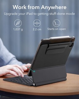 Foto 3 | Funda Con Teclado Para Ipad Pro 12.9 Esr Rebound 360 Negra - Venta Internacional.