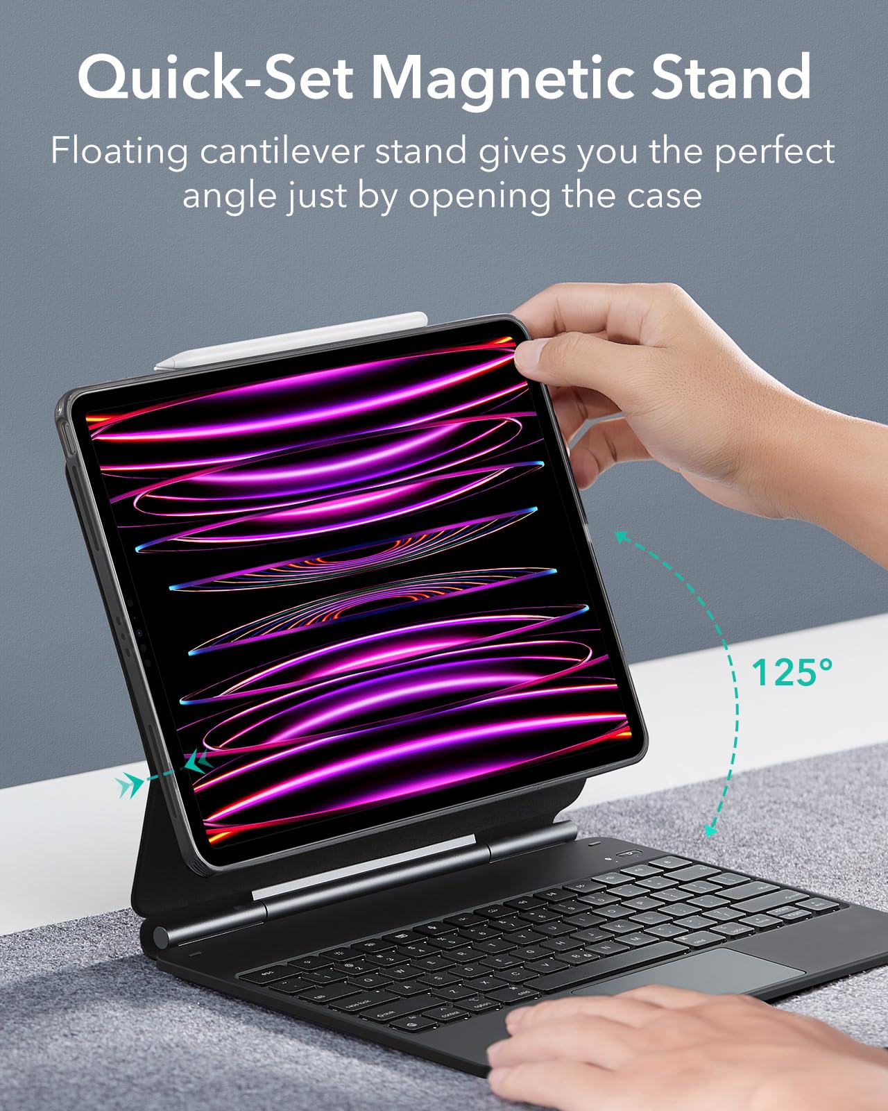Foto 4 | Funda Con Teclado Para Ipad Pro 12.9 Esr Rebound 360 Negra - Venta Internacional.