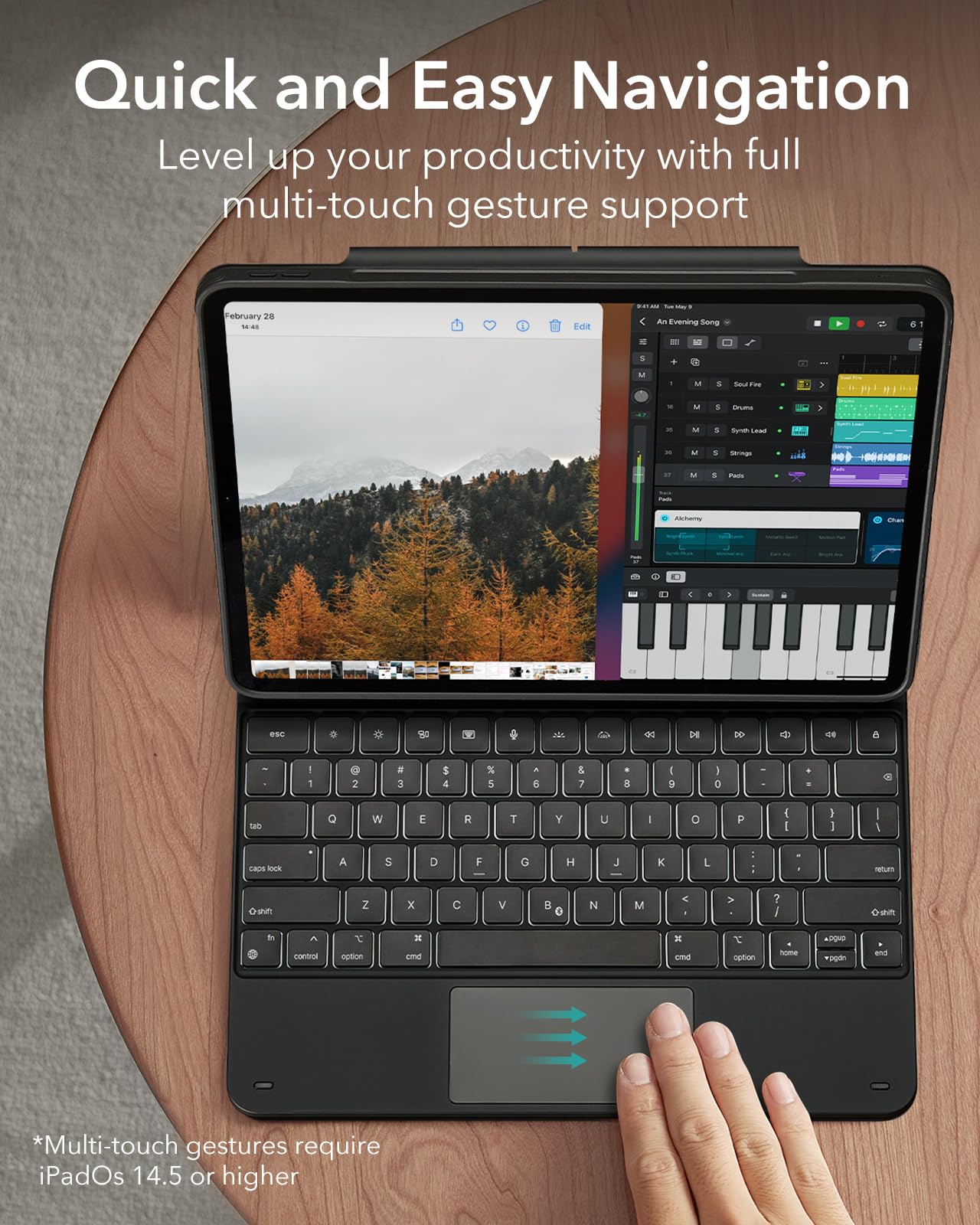 Foto 6 | Funda Con Teclado Para Ipad Pro 12.9 Esr Rebound 360 Negra - Venta Internacional.
