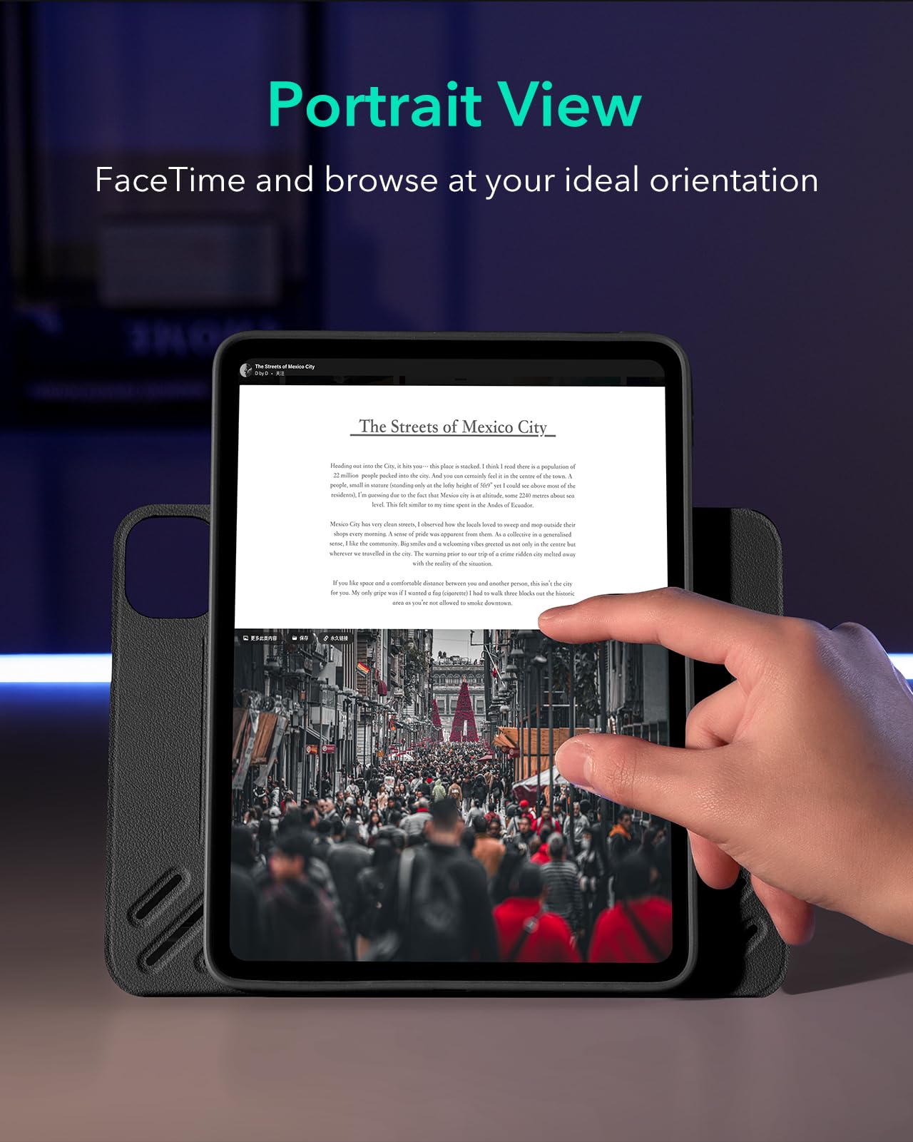 Foto 7 pulgar | Funda Esr Para Ipad Pro De 11 Pulgadas (2022/2021/2020/2018) Negra - Venta Internacional.