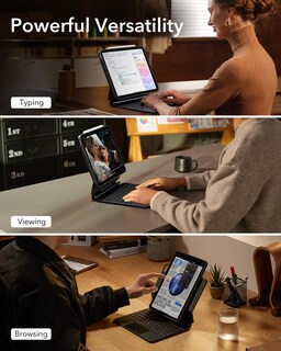 Foto 3 | Funda Con Teclado Esr Para Ipad Pro De 11 Pulgadas Con Soporte De 5.ª Generación, Color Negro - Venta Internacional.