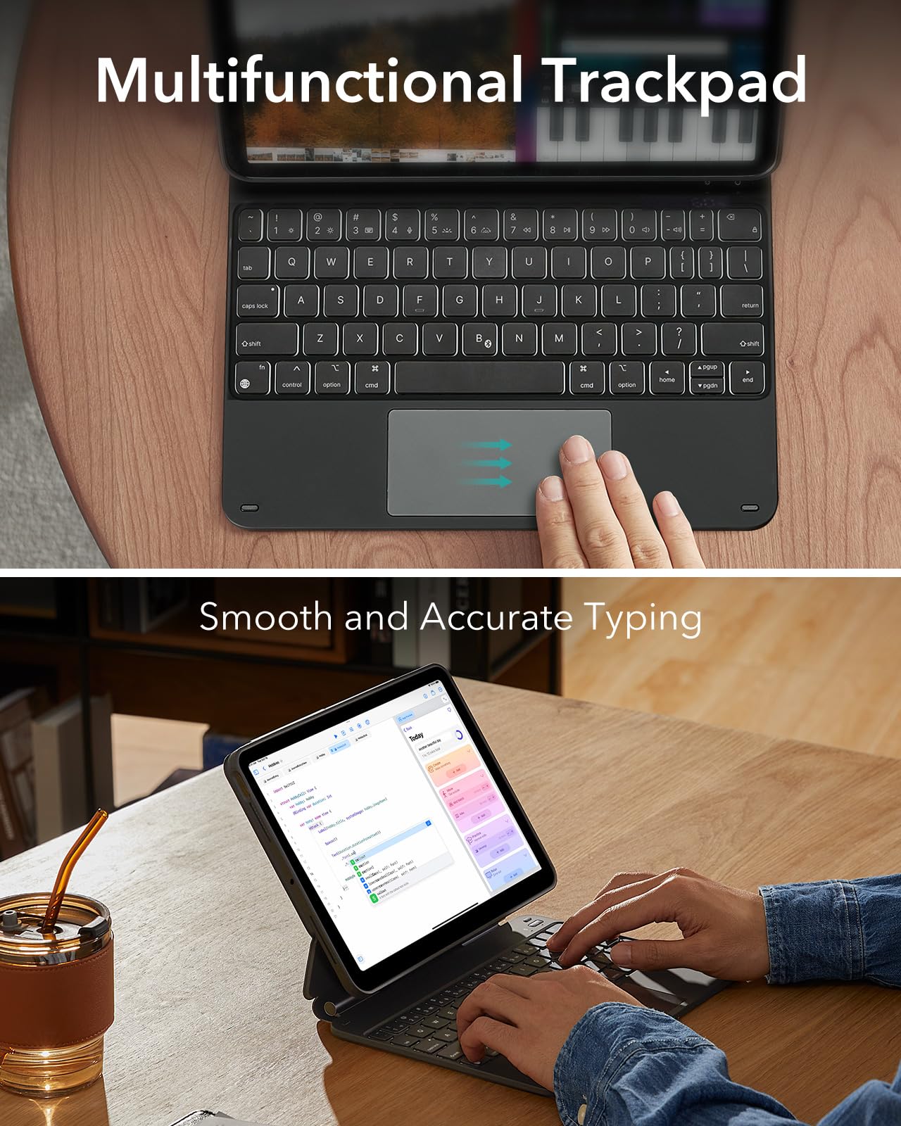 Foto 6 | Funda Con Teclado Esr Para Ipad Pro De 11 Pulgadas Con Soporte De 5.ª Generación, Color Negro - Venta Internacional.