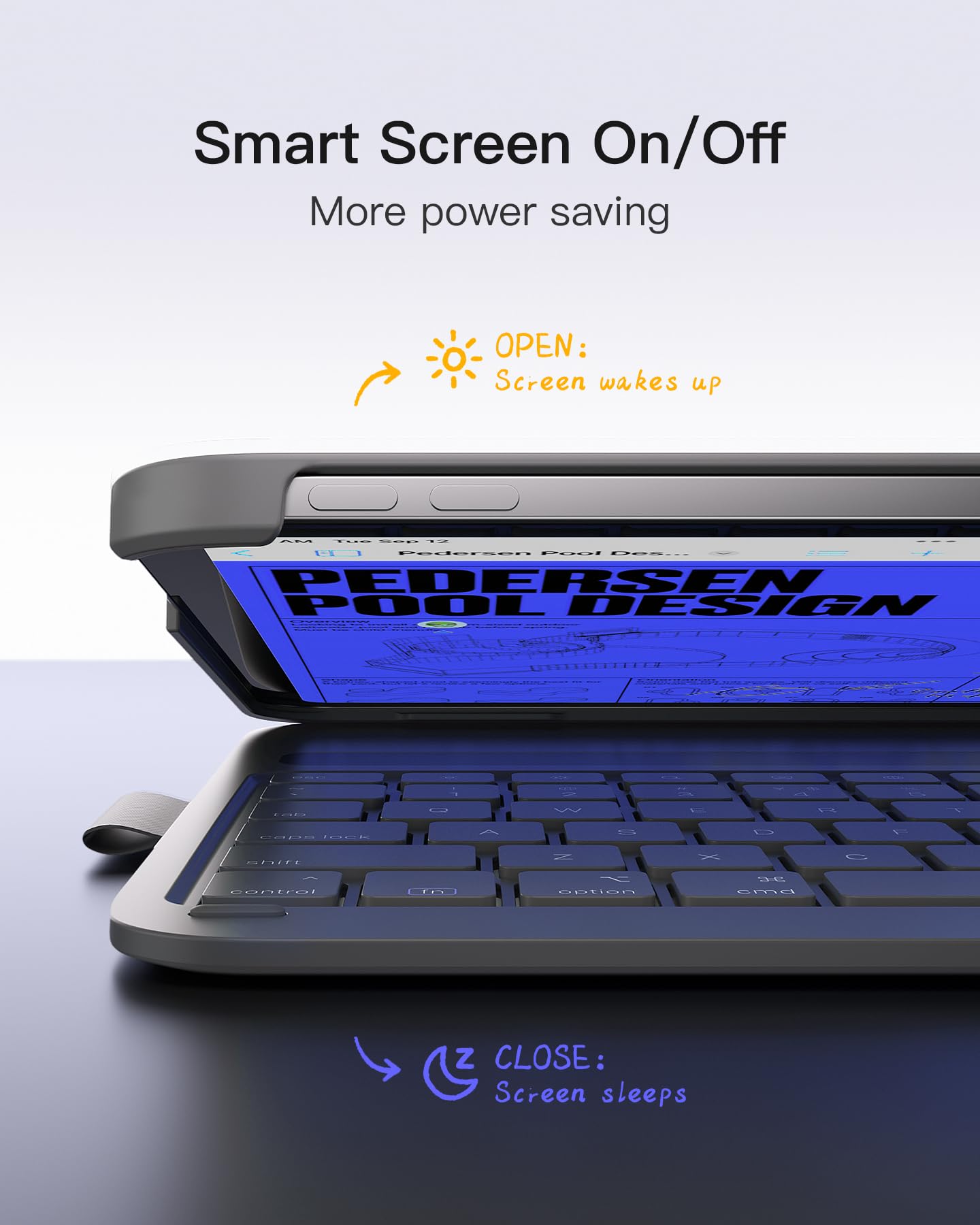 Foto 5 | Funda Con Teclado Para Ipad Inateck Para Ipad 10th Gen 10.9'' 2022, Gris - Venta Internacional.