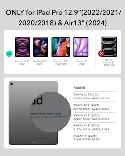 Foto 2 | Funda De Teclado Para Ipad Air De 13 Pulgadas Y Ipad Pro De 12,9 Pulgadas Con Magic Keyboard - Venta Internacional.
