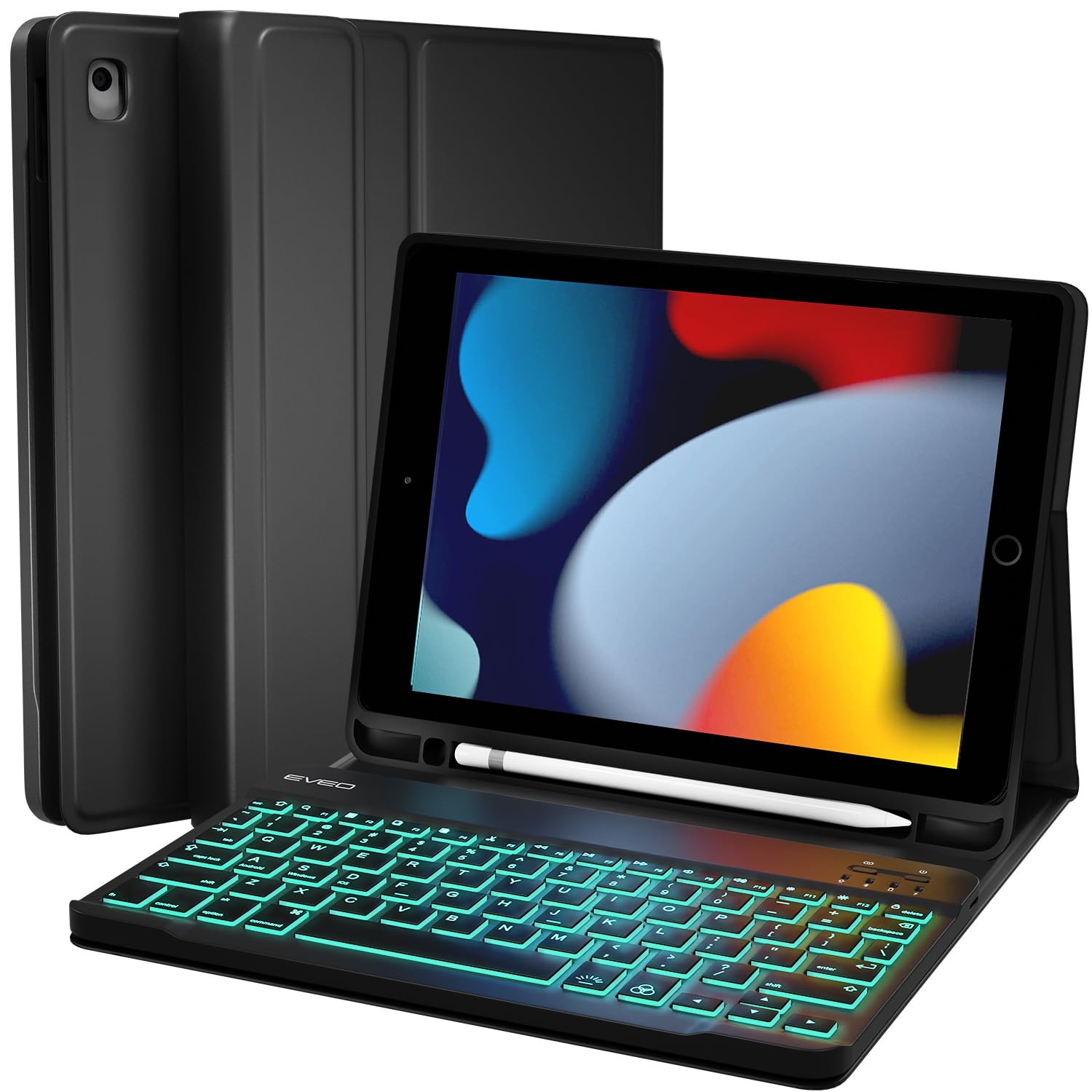 Foto 1 | Funda Para Ipad Con Teclado Eveo 9ª Generación, 10,2 Pulgadas, Negra - Venta Internacional.