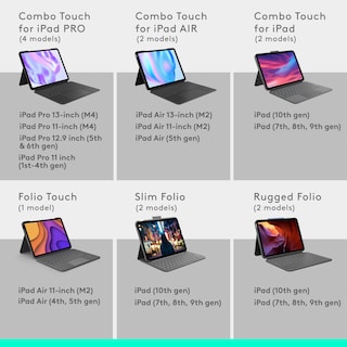Foto 6 | Funda Con Teclado Logitech Combo Touch Para Ipad Air De 11 Pulgadas, Negra - Venta Internacional.