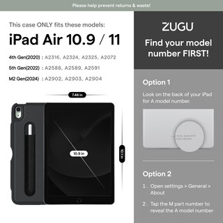 Foto 2 | Funda Zugu para iPad Air de 11 y iPad Air 4 y 5 de 10,9 pulgadas - Venta Internacional