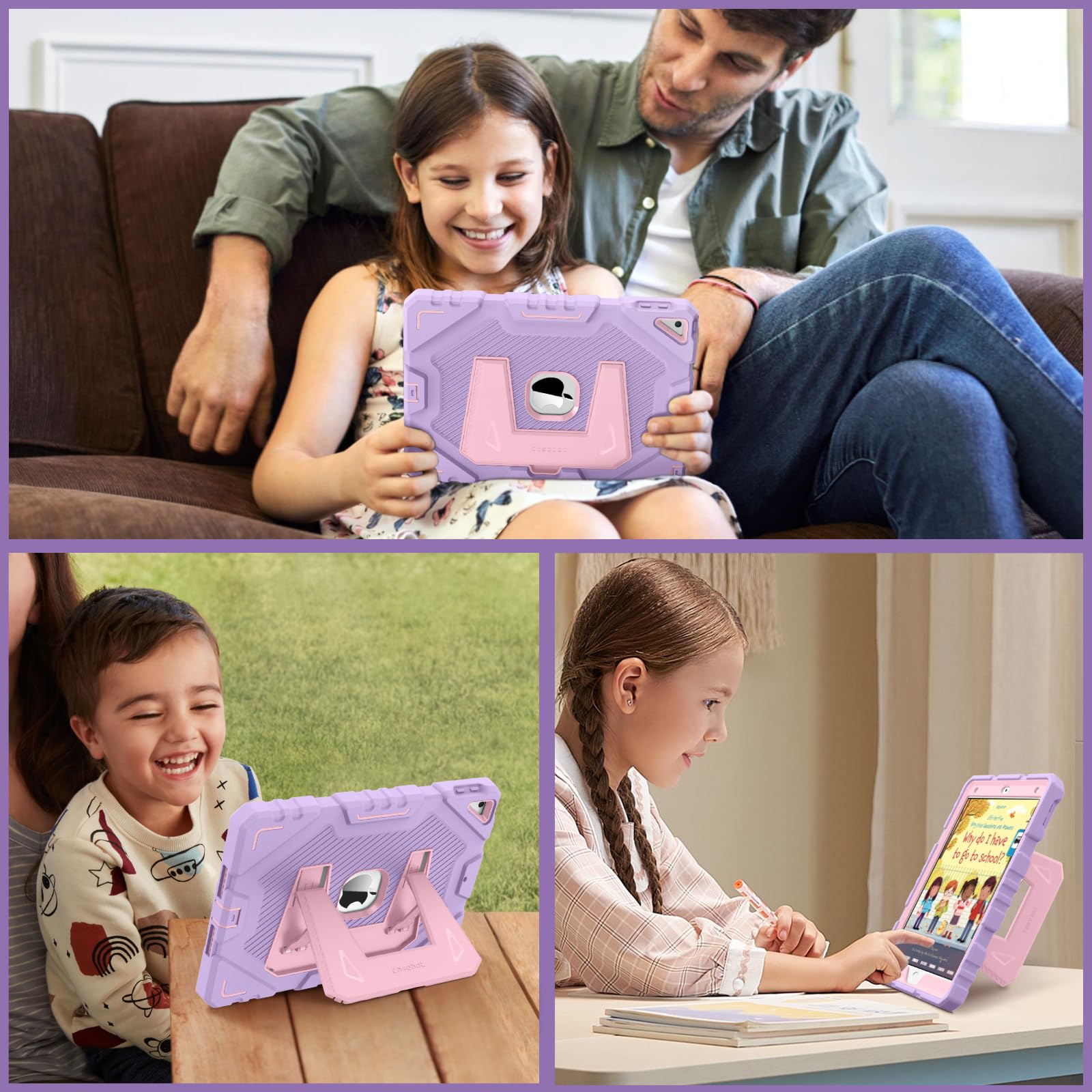 Foto 7 | Funda Fintie Para Ipad De 9ª, 8ª Y 7ª Generación De 10,2 Pulgadas Con Soporte, Color Morado - Venta Internacional.