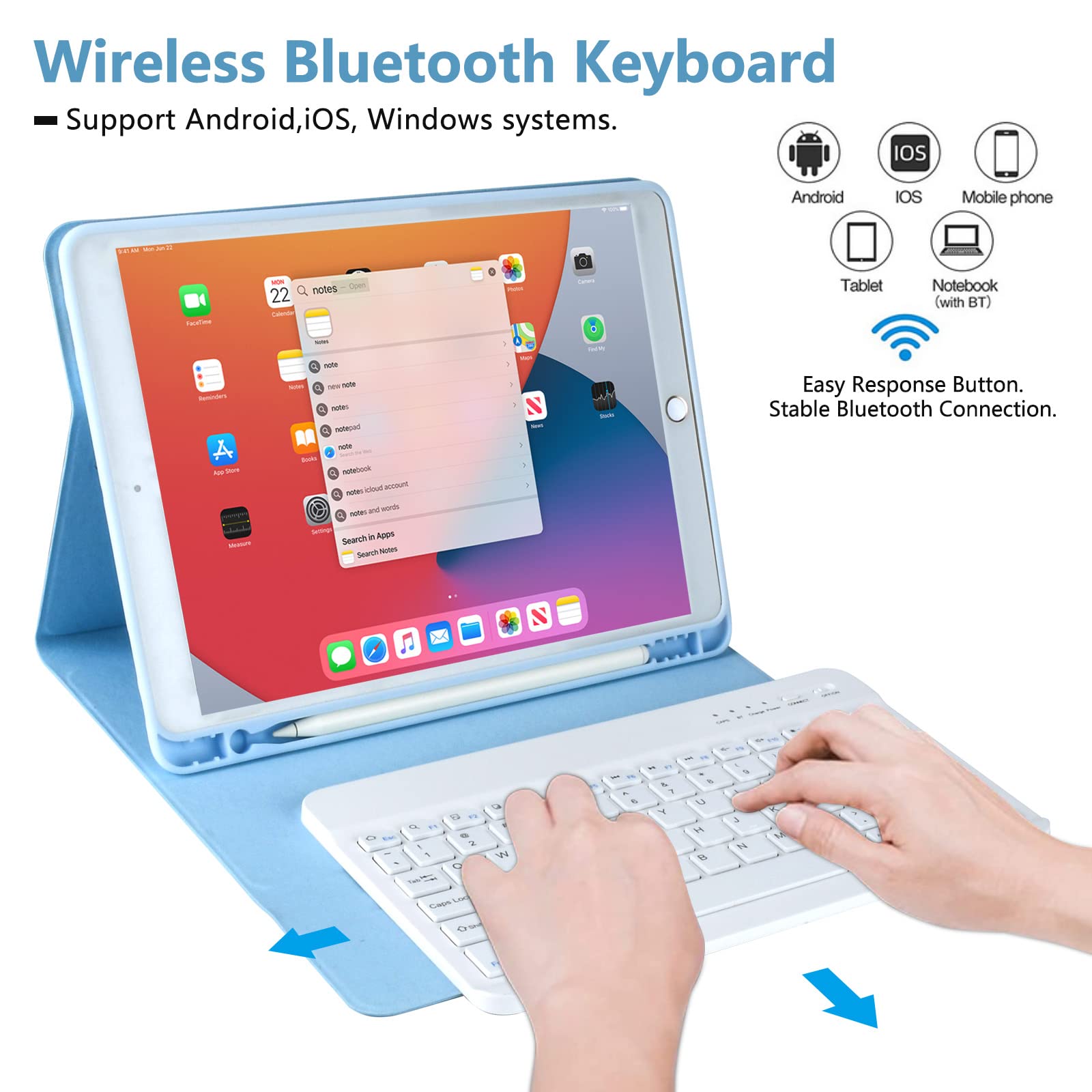 Foto 4 pulgar | Funda Con Teclado Baibao Para Ipad 9ª Generación De 10,2 Pulgadas Con Soporte Para Lápices - Venta Internacional.