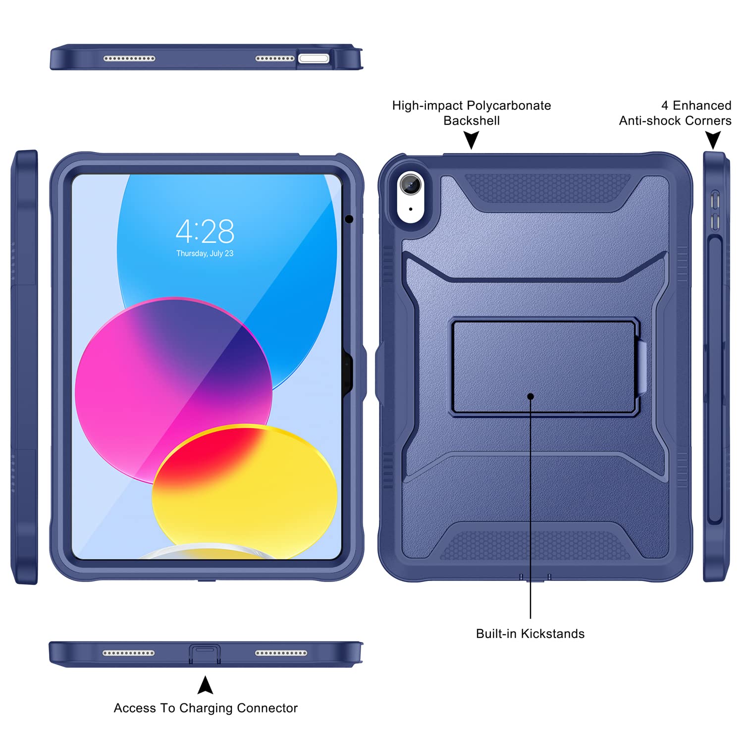 Foto 4 pulgar | Funda Soke Para Ipad 10ª Generación De 10,9 Pulgadas 2022, Color Azul Marino - Venta Internacional.