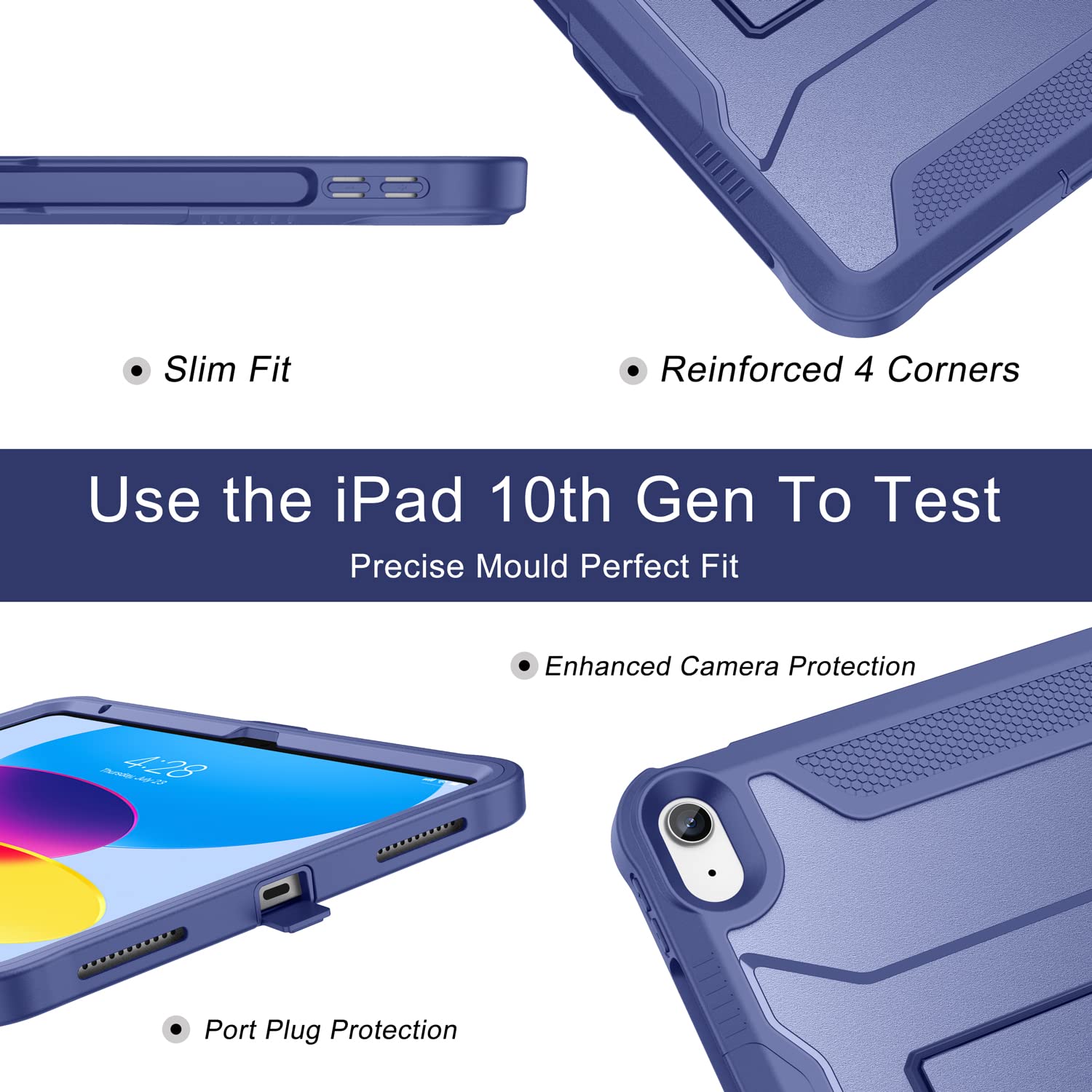 Foto 8 pulgar | Funda Soke Para Ipad 10ª Generación De 10,9 Pulgadas 2022, Color Azul Marino - Venta Internacional.