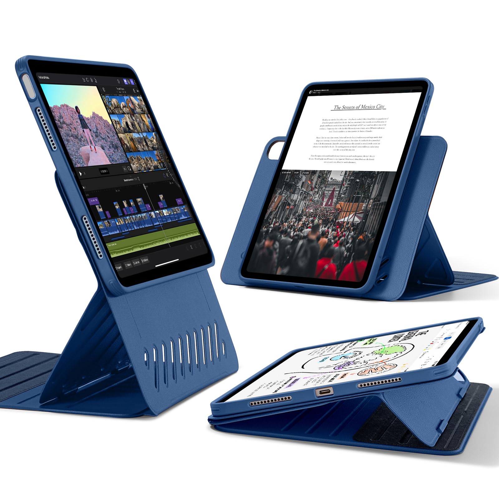 Funda Esr Para Ipad Air M2 De 11 Pulgadas (2024), 6.ª, 5.ª Y 4.ª Generación, Azul - Venta Internacional.