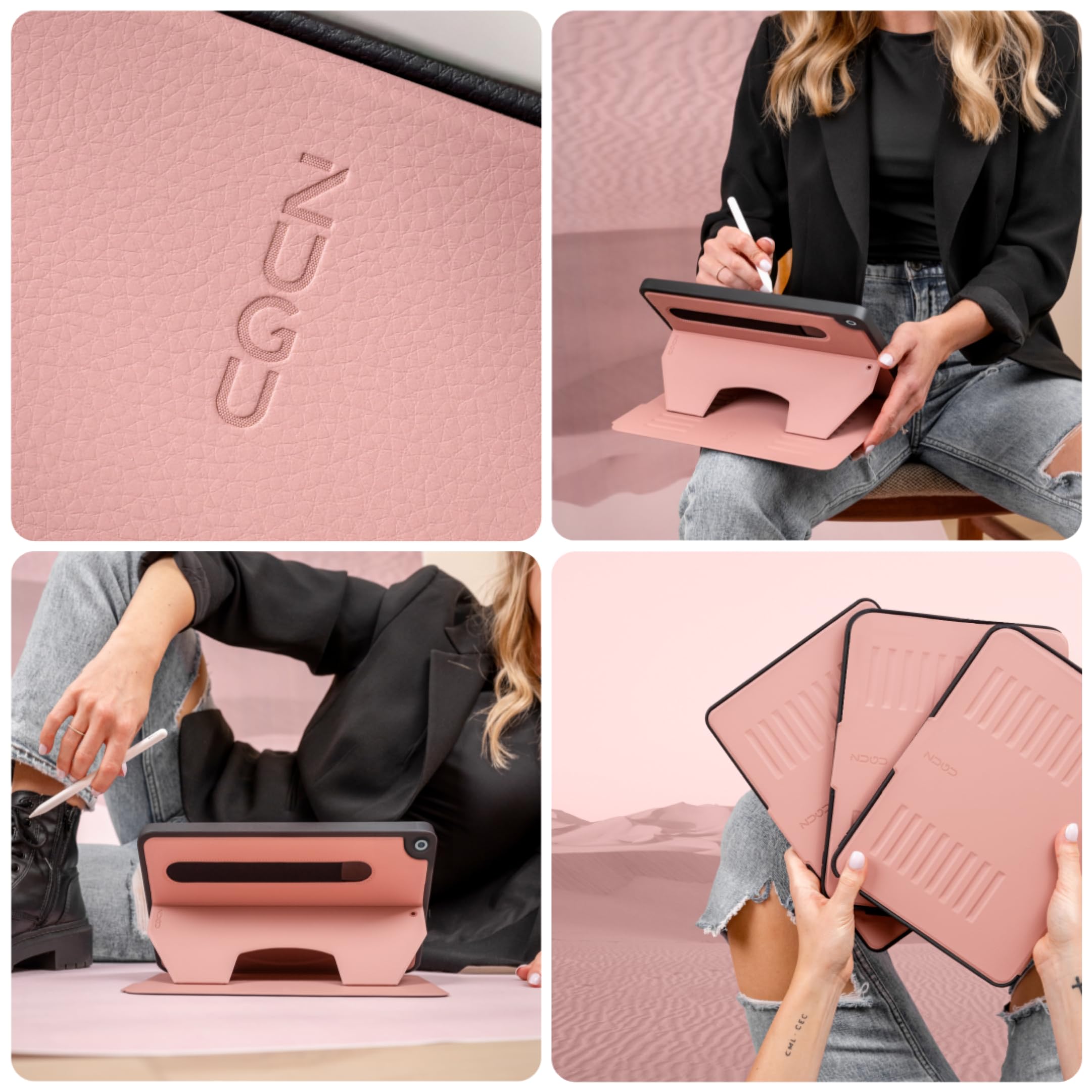 Foto 4 pulgar | Funda Zugu Para Ipad 9ª Generación De 10,2 Pulgadas (2021/2020/2019) Desert Rose - Venta Internacional.