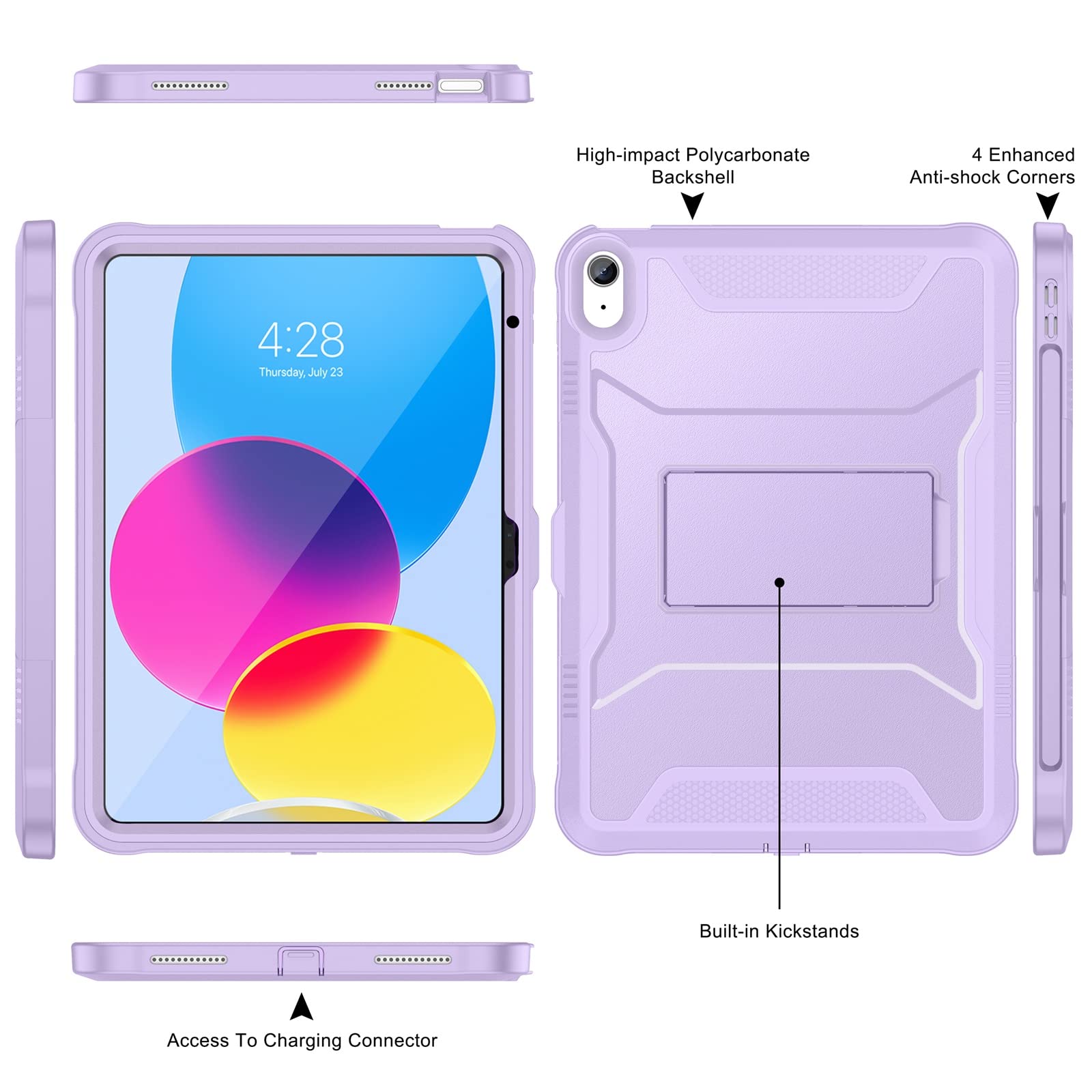 Foto 4 pulgar | Funda Soke Para Ipad 10ª Generación De 10,9 Pulgadas 2022, Color Violeta - Venta Internacional.