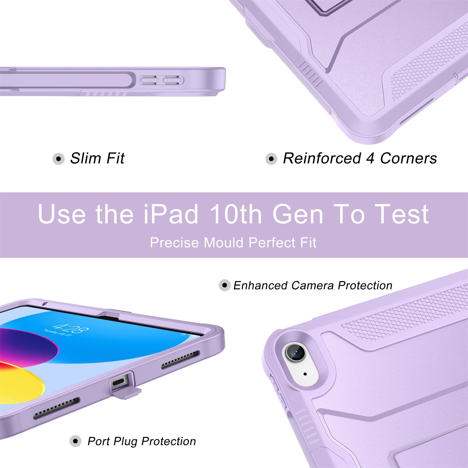 Foto 8 pulgar | Funda Soke Para Ipad 10ª Generación De 10,9 Pulgadas 2022, Color Violeta - Venta Internacional.