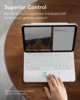 Foto 5 | Funda Con Teclado Esr Magic Para Ipad 10th Gen (2022), Color Blanco - Venta Internacional.