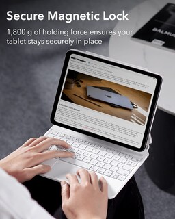 Foto 6 | Funda Con Teclado Esr Magic Para Ipad 10th Gen (2022), Color Blanco - Venta Internacional.