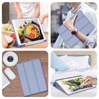 Foto 4 | Funda Para Ipad 9.7 Imieet Smart Cover Con Soporte Para Lápices, Color Lavanda - Venta Internacional.