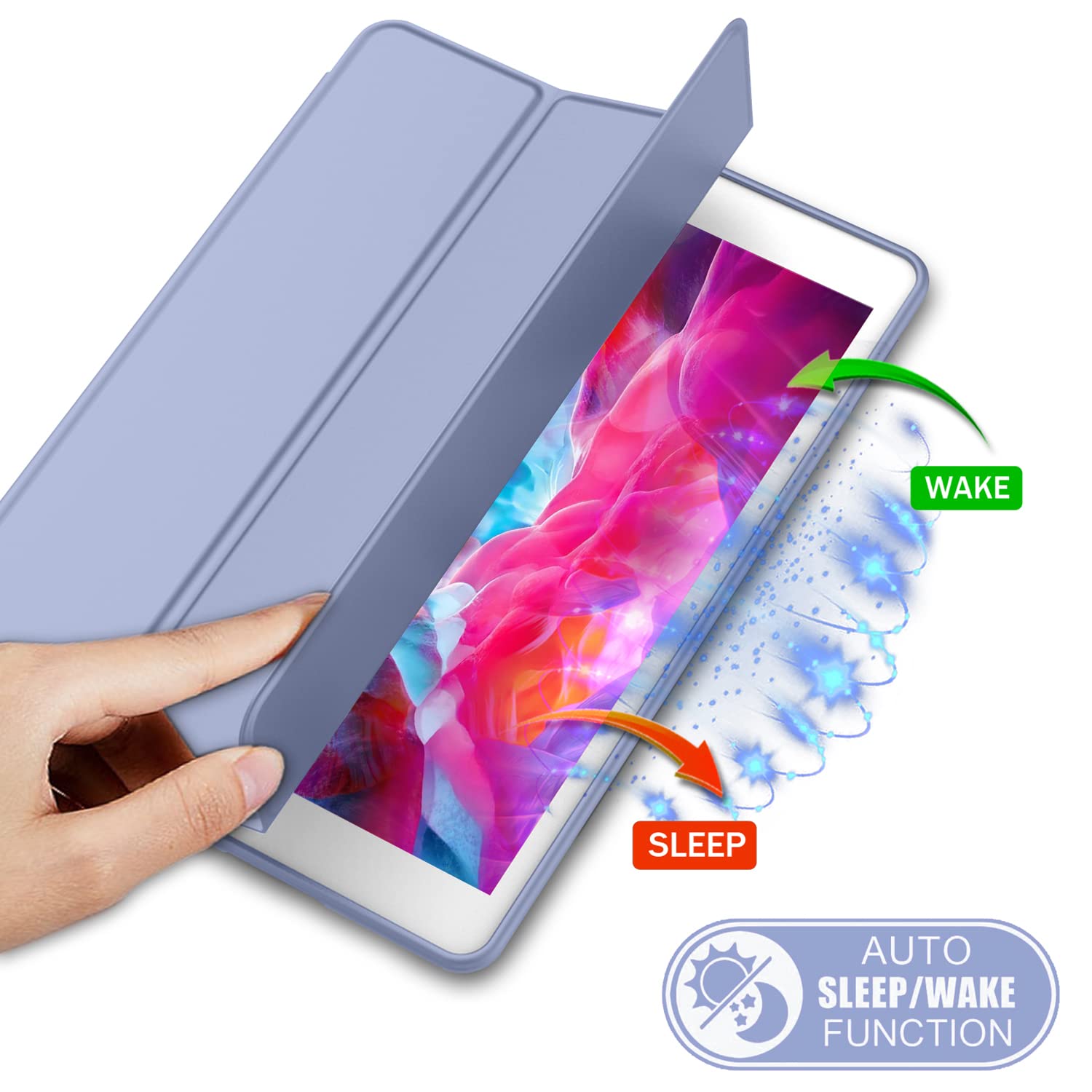 Foto 7 pulgar | Funda Para Ipad 9.7 Imieet Smart Cover Con Soporte Para Lápices, Color Lavanda - Venta Internacional.