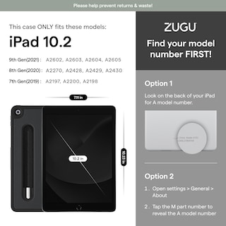 Foto 2 | Funda Zugu Para Ipad 9ª Generación De 10,2 Pulgadas (2021/2020/2019), Color Verde Oliva - Venta Internacional.