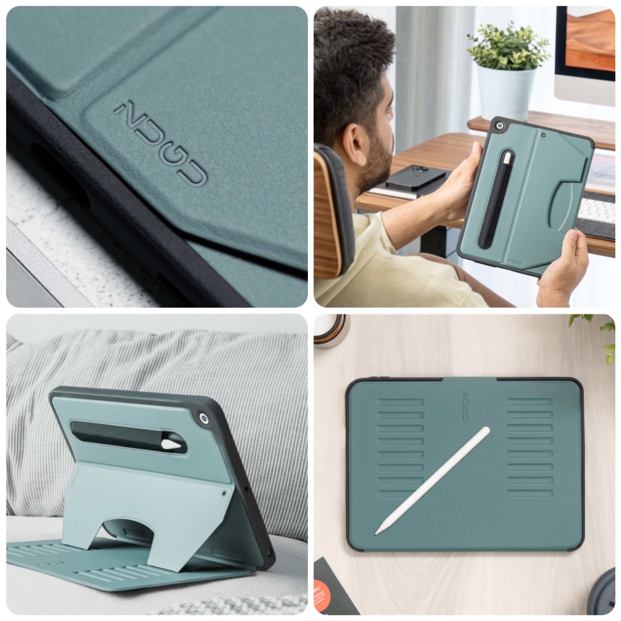 Foto 4 pulgar | Funda Zugu Para Ipad 9ª Generación De 10,2 Pulgadas Con Soporte Magnético Pine - Venta Internacional.